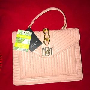 Badgley Mischka - Quilting Crossbody With Letter Lock, Vegan Leather